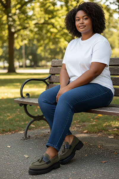 Oneka Shoes 1308235001   Men's Green Suede-Black Anilin Loafer