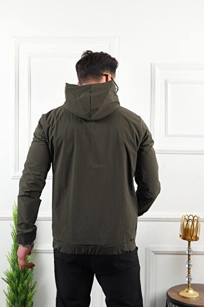 comstar Men's Kangaroo Pocket Parachute Fabric Lycra Seasonal Raincoat