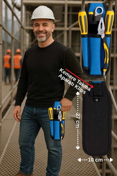 Satış Diyarı Waist Type Hardware Bag, Cloth Tool Bag, Tool Bag, with Belt Clip, for Craftsmen and Technicians