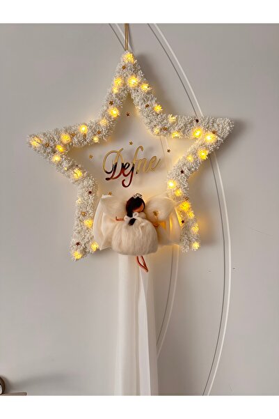 KRVTASARIM Yıldız model peri bebekli kapı süsü