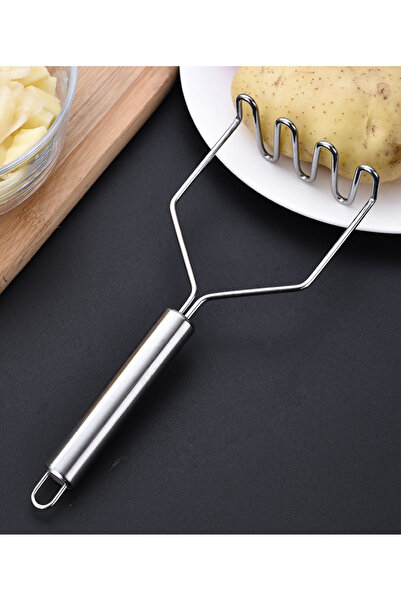 ZUZU MADE Pratik 24 Cm Lüks Paslanmaz Metal Patates Ezici - Patates Ezici Pür...