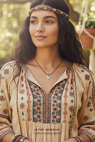 LA TINY قلادة أنيقة على شكل صدفة بحرية للنساء، قلادة بسيطة، تصميم بوهيمي مع س...