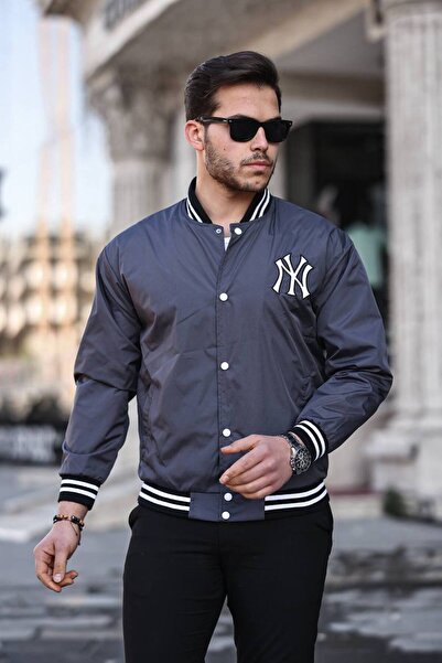 comstar Men's Printed Snap Fastener Smoked College Windbreaker & Raincoat