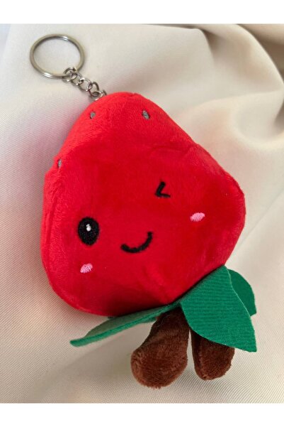 İNCİ sepette سلسلة مفاتيح على شكل فراولة، زينة حقيبة على شكل فراولة، قطعة واحدة