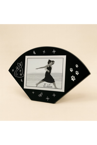 esdekor Lun Art Cats by Luyano Black Frame 15X10Cm 1 Piece Horizontal Glass M...