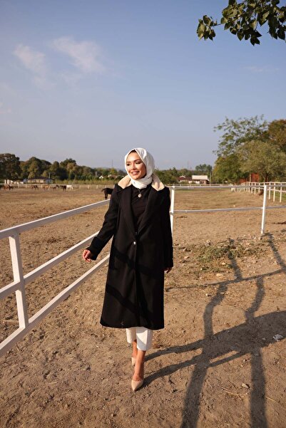 comstar Жіночий елегантний пальто з хутряними деталями, модний зимовий чорний...