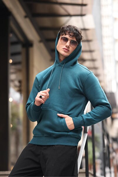 comstar Чоловічий капюшон з кишенями Basic Синій Світшот