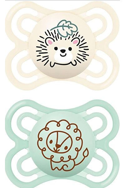 MAM مجموعة اللهايات الأصلية مكونة من قطعتين في صندوق معقم I 0-6 أشهر I أخضر/بيج