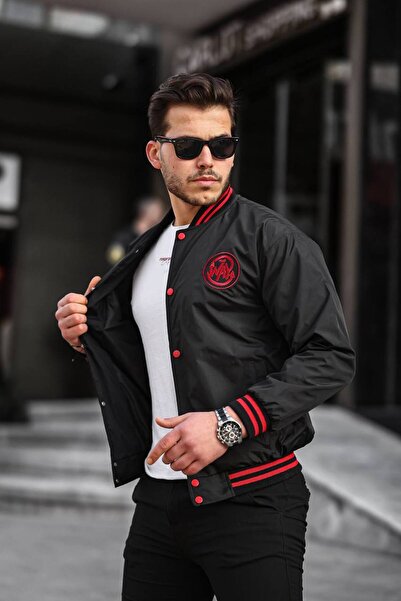 comstar Men's Printed Hooded Black College Windbreaker & Raincoat