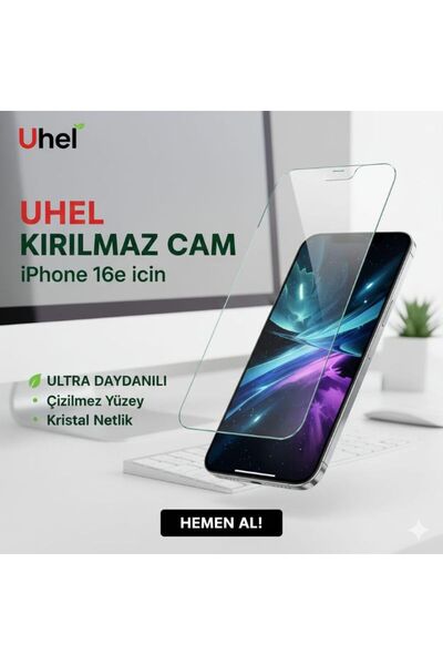 Apple iPhone 16E Ekran Koruyucu Temperli Sert Cam Kırılmaz Cam Koruma