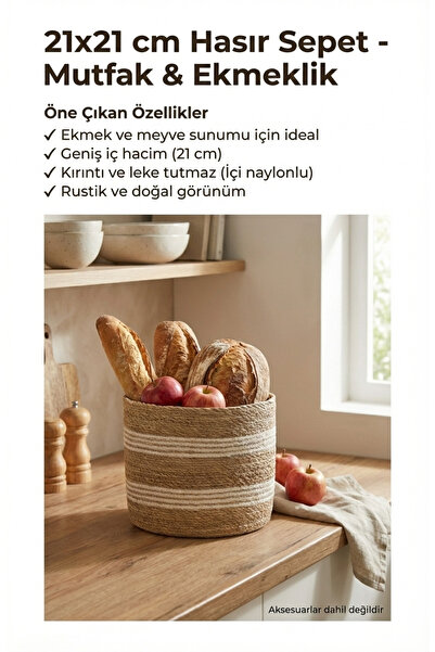 sever ithalat Çizgili Dekoratif Saksı Sepeti – Bitki & Saksı Kılıfı