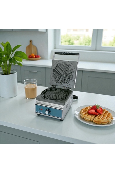 KUZHINE WAFFLE MAKİNESİ ÇİÇEK MODEL (WAFFLE MAKER FLOWER) Ø 21 CM