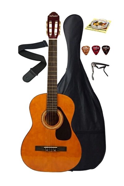SALVADOR ATL441708 Klasik Gitar 4/4 Yetişkin Boy Sap Ayarlı Full Set