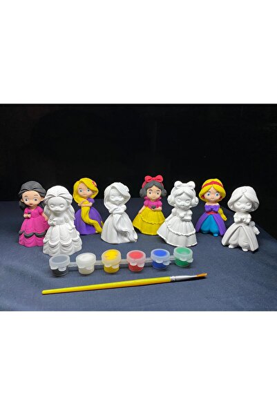 evim atölye 4-Piece Child Development and Stone Painting Set - Princess Set
