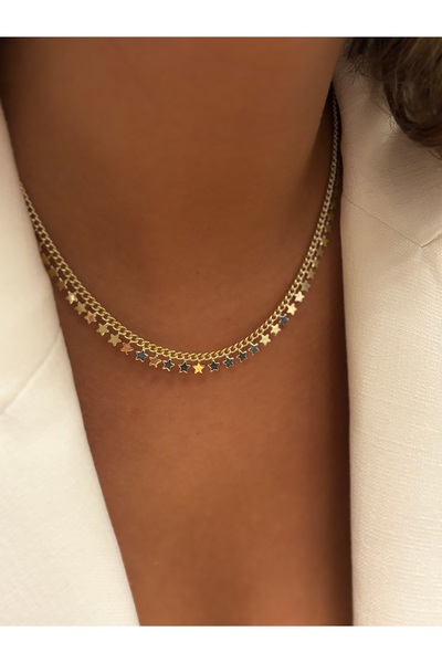 Butik Özel Seri 14K Pullu Yıldızlı Kolye