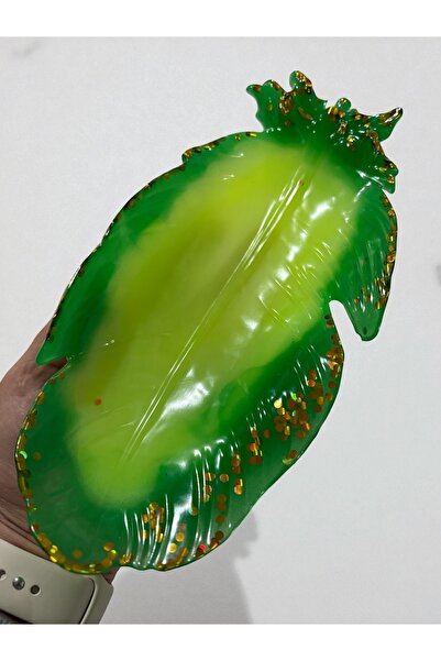 Pelince Epoksi El Yapımı Kuş Tüyü Sunumluk | Takı Tabağı & Anahtarlık Düzenleyici | 24 cm