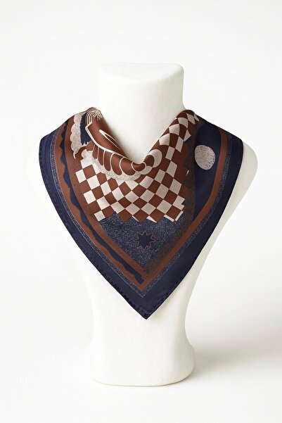 Vanelia Horse Pattern Satin Scarf Bandana (50X50 cm)