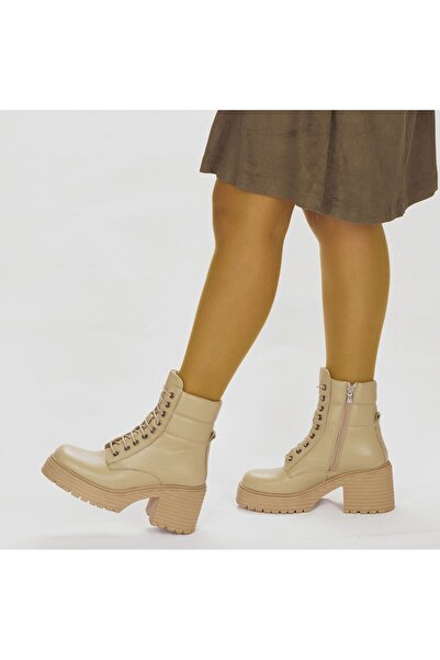 TwoEgoist Γυναικείες μπότες με ψηλό τακούνι από γνήσιο δέρμα Blunt Toe