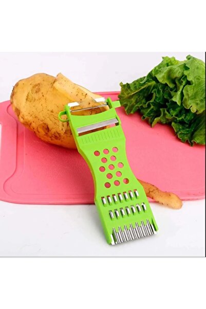 EUROLUXE Çok Fonksiyonlu Rende - Soyacak – Sebze ve Meyve Doğrayıcı (Patates, Havuç, Salatalık, Limon), 17 cm