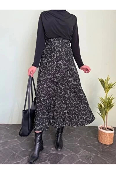 JARDİN ALLURE Women's Pattern Printed Karin Fabric Skirt