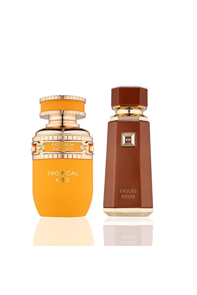 FRENCH AVENUE صفقة كومبو من Fragrance World Liquid Brun & Tropical Kiss Eau d...