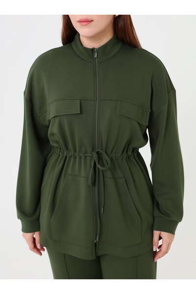 ALİA Modern Form Plus Size Suit - Khaki -