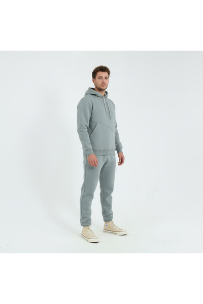 MODENZO طقم بدلة رياضية للرجال بثلاثة خيوط مع جيب جانبي (قماش ناعم)