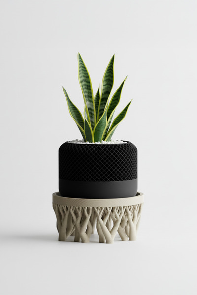 OEM Dual Texture Decorative Pot – Midnight Onyx & Ivory Stone Color