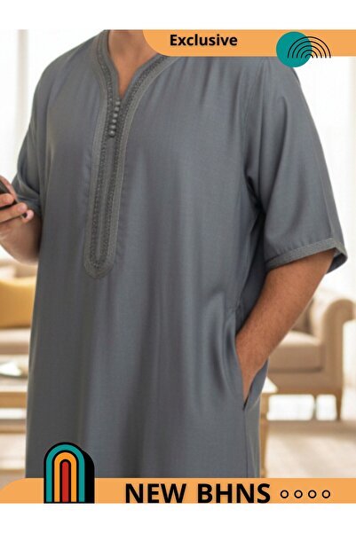 ALFASSIYAH Men's Shirt, Nightgown, Moroccan Thobe, Comfort Luxury Men's Gifts House Dress Comfort Moroccan Shirt, Men's Thobe Seven