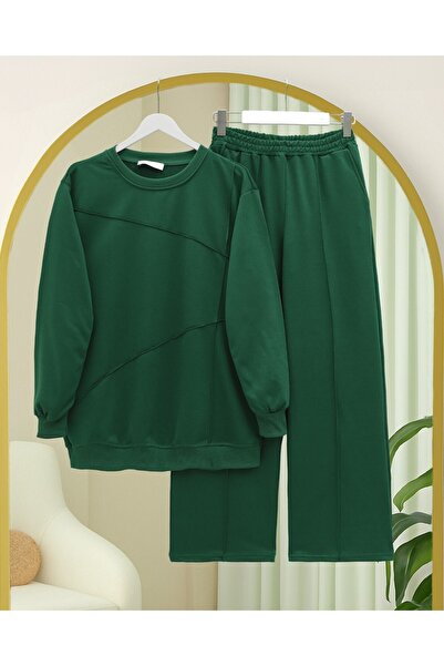 Modamorfo Two-Thread Cotton Pants and Combed Cotton Suit - Emerald