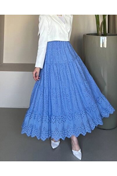 Modamorfo Синя спідниця з вишивкою Fisto