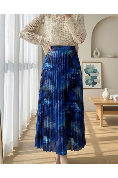 Modamorfo Digitálisan nyomtatott redős szoknya -Saks