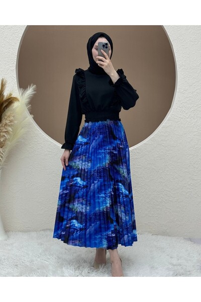 Modamorfo Digitálisan nyomtatott redős szoknya -Saks