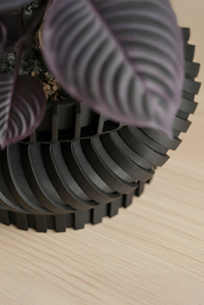 OEM Ghiveci decorativ sculptural – Design Flow Motion, culoare Midnight Onyx