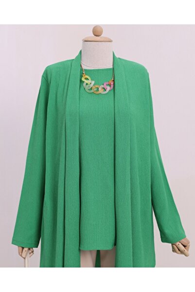 Modamorfo Shawl Collar Asymmetric Cut Necklace Crinkle Tunic