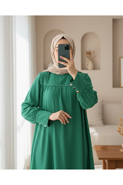 Modamorfo Alkalmi tunika gyöngyökkel, kövekkel és gombokkal az ujjú köntösön