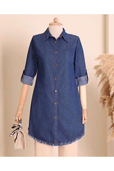 Modamorfo Τζιν τουνίκ σε χρώμα Indigo