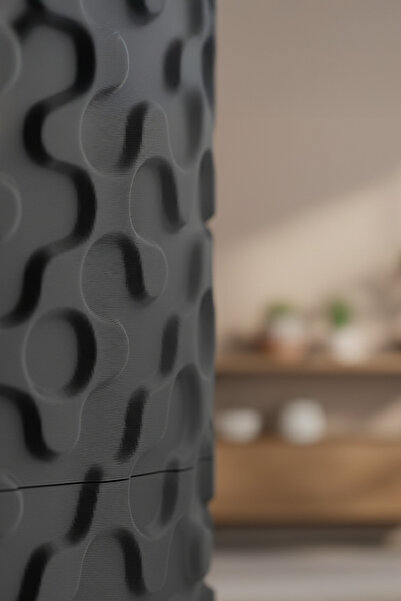 OEM Decorative wall flower pot – Wave Motion design, Midnight Onyx color