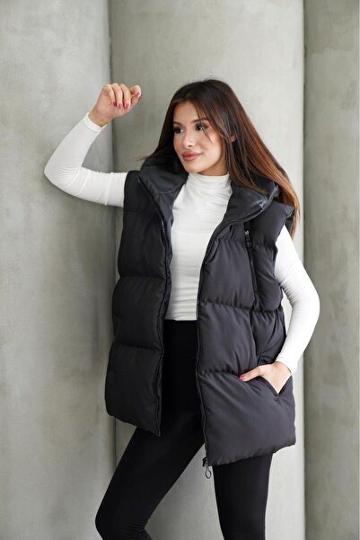 MontClup Women's Puffer Vest Regular Fit Oversized