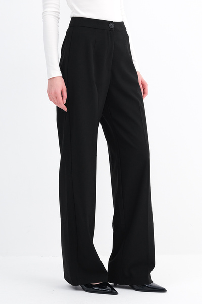 Addax High Waist Wide Leg Trousers Pn8130 - Dk14
