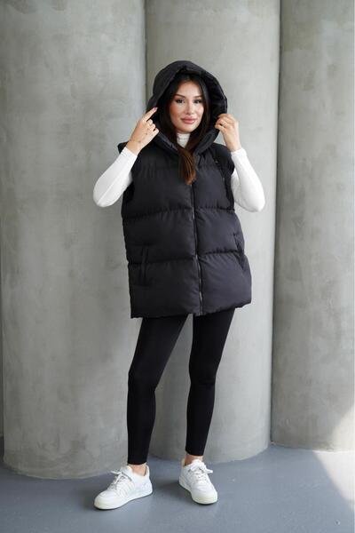 MontClup Women's Puffer Vest Regular Fit Oversized