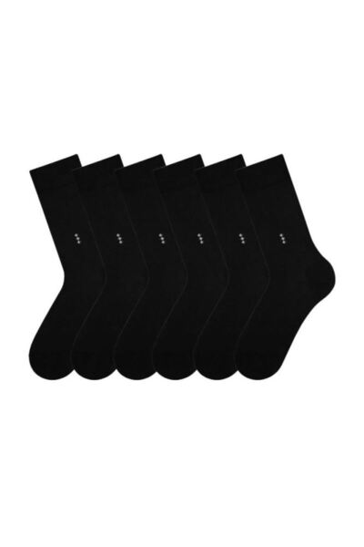 Bross Black Bamboo Socks Set of 6 - Boxed