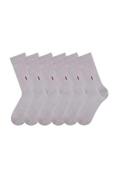 Bross 6-пари сірих чоловічих шкарпеток з бамбуковою підкладкою