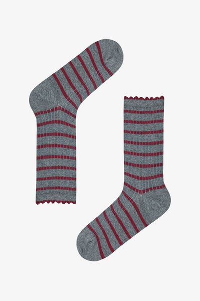 Penti 5 Pairs of Cotton Mixed Heart Pattern Ruffled Socks