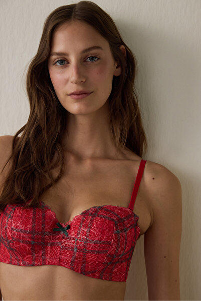 Penti Red Lotus Lace Bra