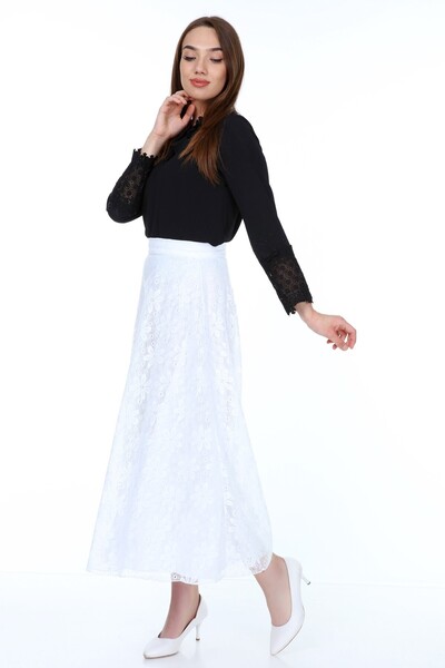 Asees Fustă A din dantelă