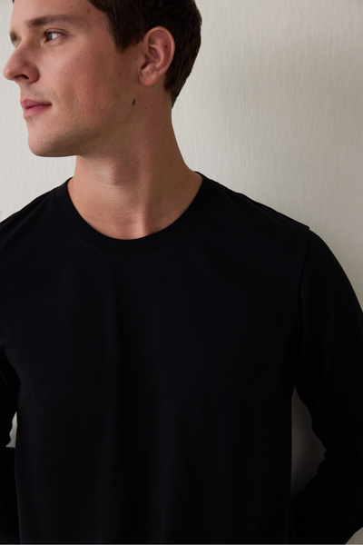 Penti Anthracite Men's Street Oversize Comfortable Fit Long Sleeve Pajama Set