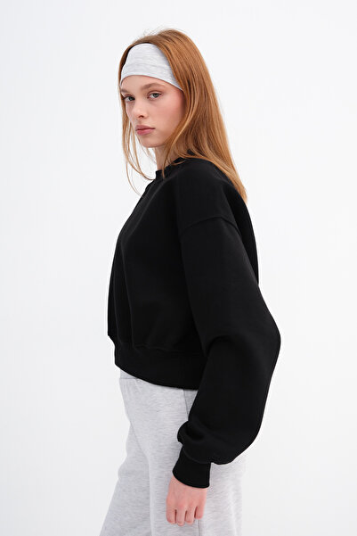 Addax Fleece-Lined Basic Sweatshirt S3812-İ13