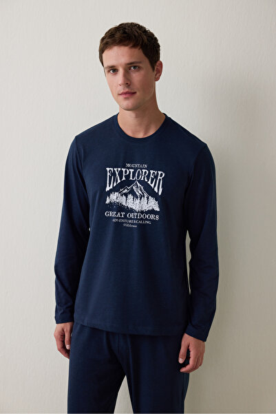 Penti Men's Everest Oversize Long Sleeve Pajama Set