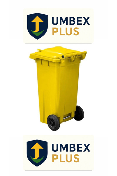 MCK Plus UMBEX SARI Plastik Çöp Konteyneri 120 Litre Konteyner - A+ Isıya Kar...